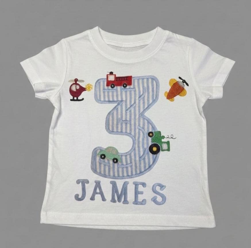 Transportation  Birthday Shirt – Personalized Boys Cars Shirt – 1st Birthday Shi image 3