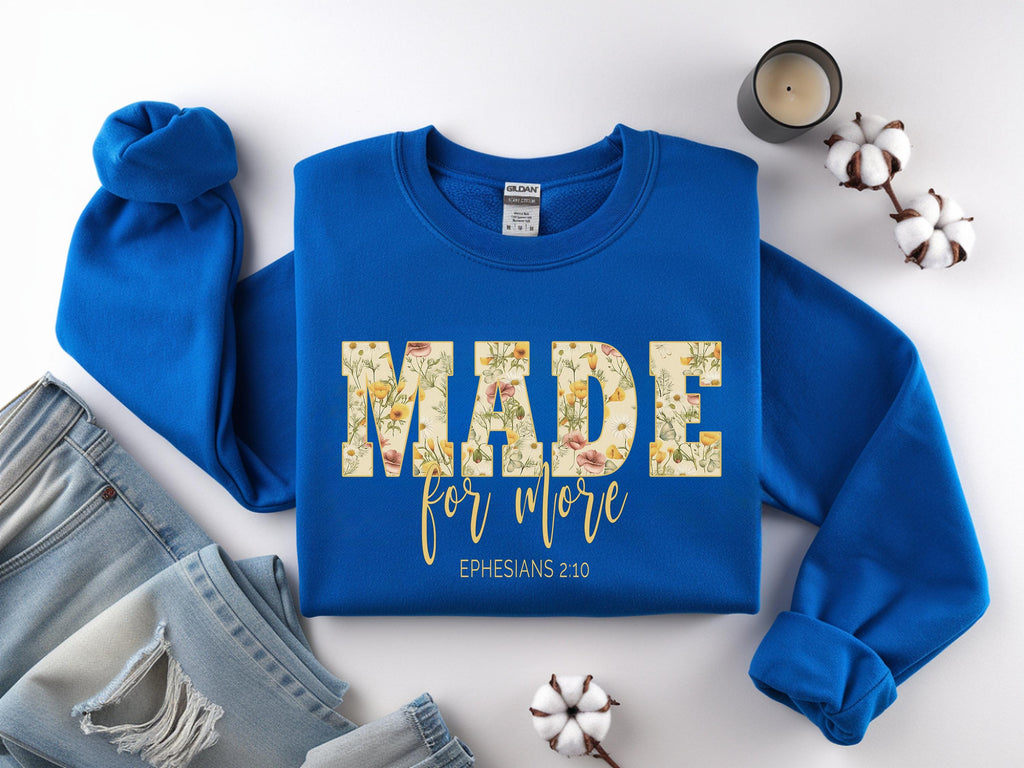 Christian Sweatshirt Made for More, Bible Verse Shirt, Jesus Christmas Gift for  image 6