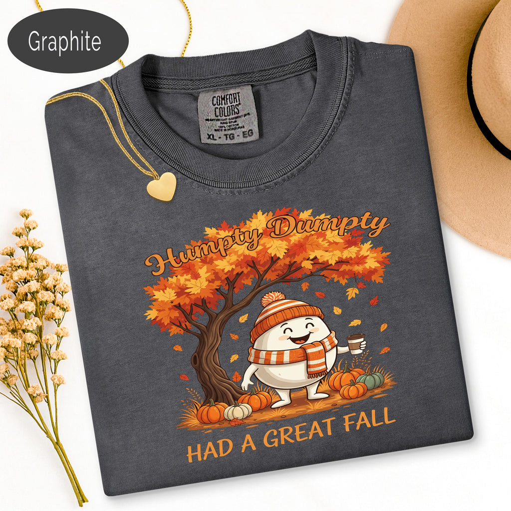 Fall Aesthetic Shirt, Humpy Dumpty Had a Great Fall Tee, Pumpkin Spice Shirt, Cu image 10