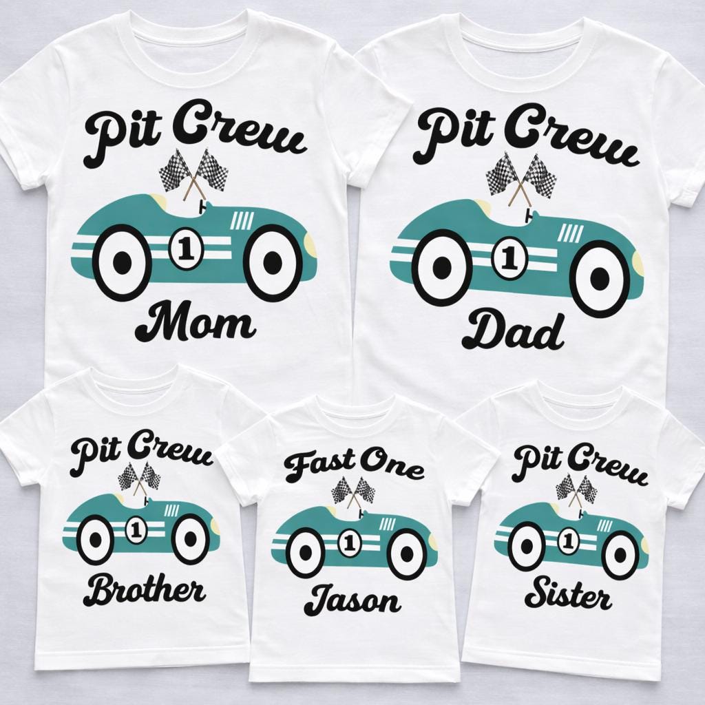 Personalized Race Car Fast One Birthday Shirt, Boys 1st Birthday Outfit image 6