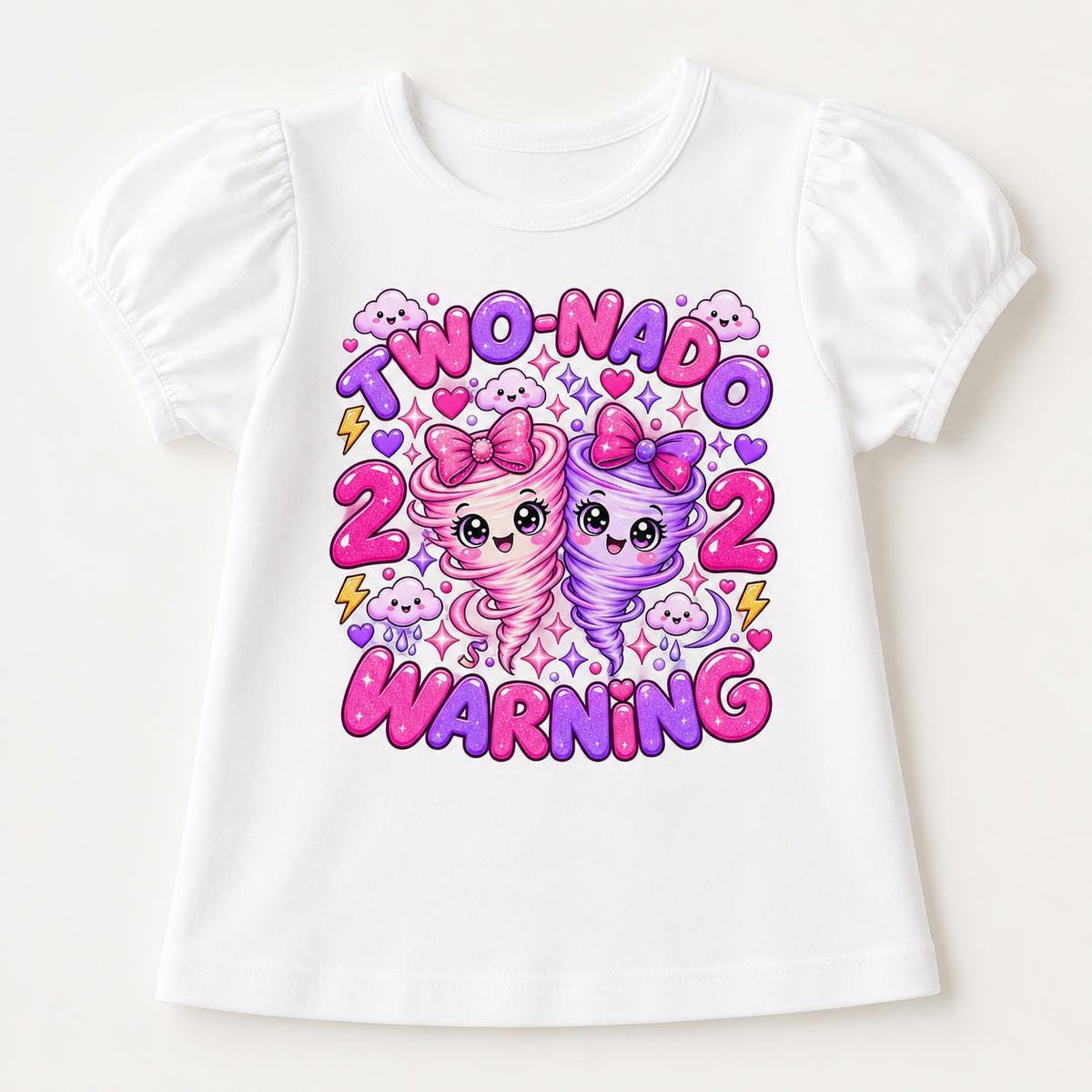 2nd Birthday Shirt, Two Nado Girl Birthday Tee, Tornado Birthday Outfit, Cute Tw image 7