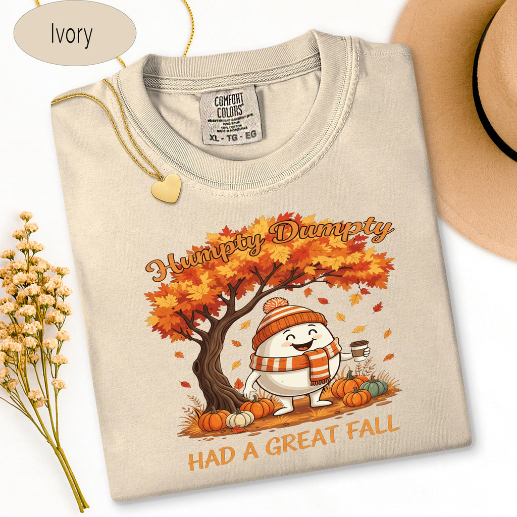Fall Aesthetic Shirt, Humpy Dumpty Had a Great Fall Tee, Pumpkin Spice Shirt, Cu image 13