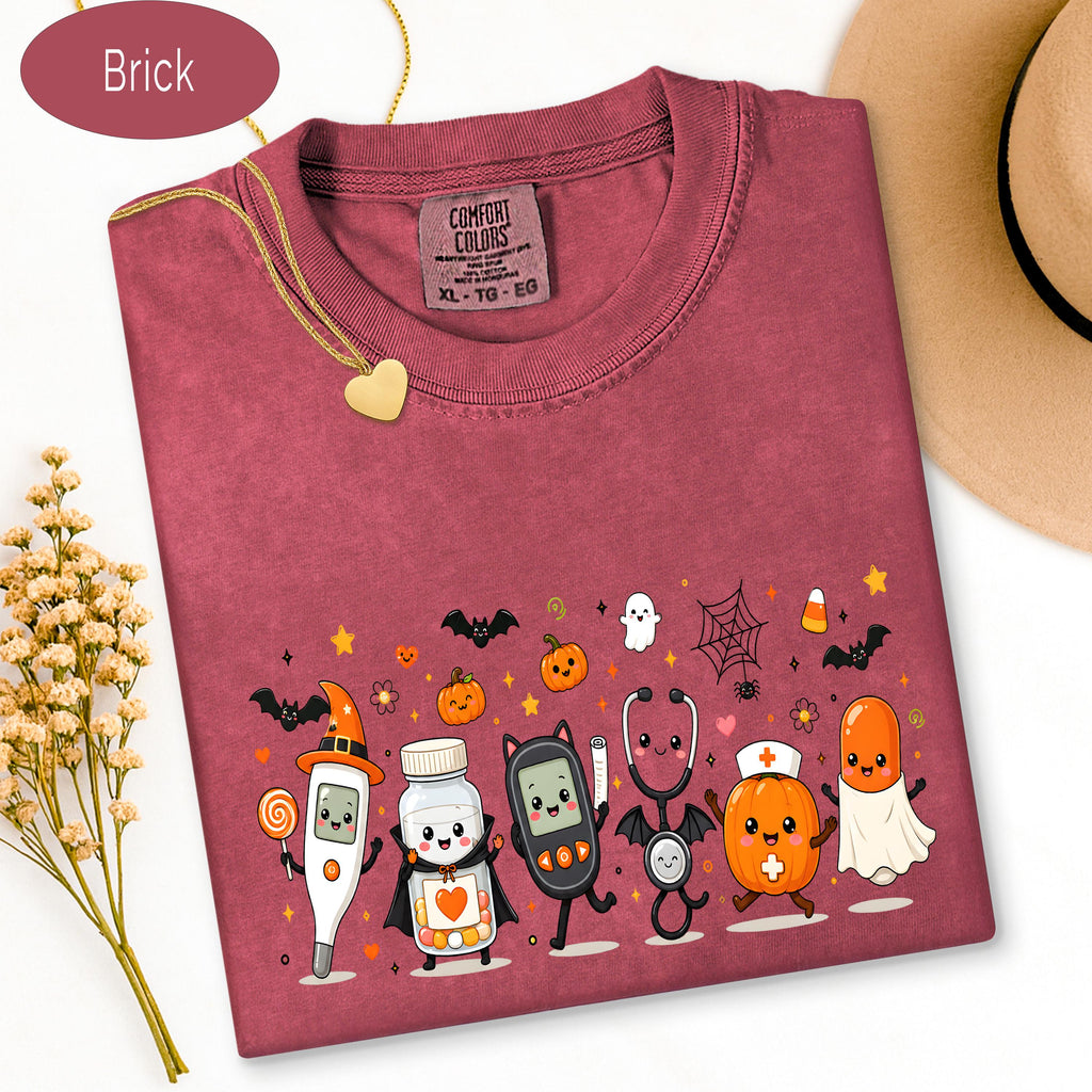 Halloween Nurse Tee, Comfort Colors Shirt, Spooky Nurse Shirt, Medical1 image 11