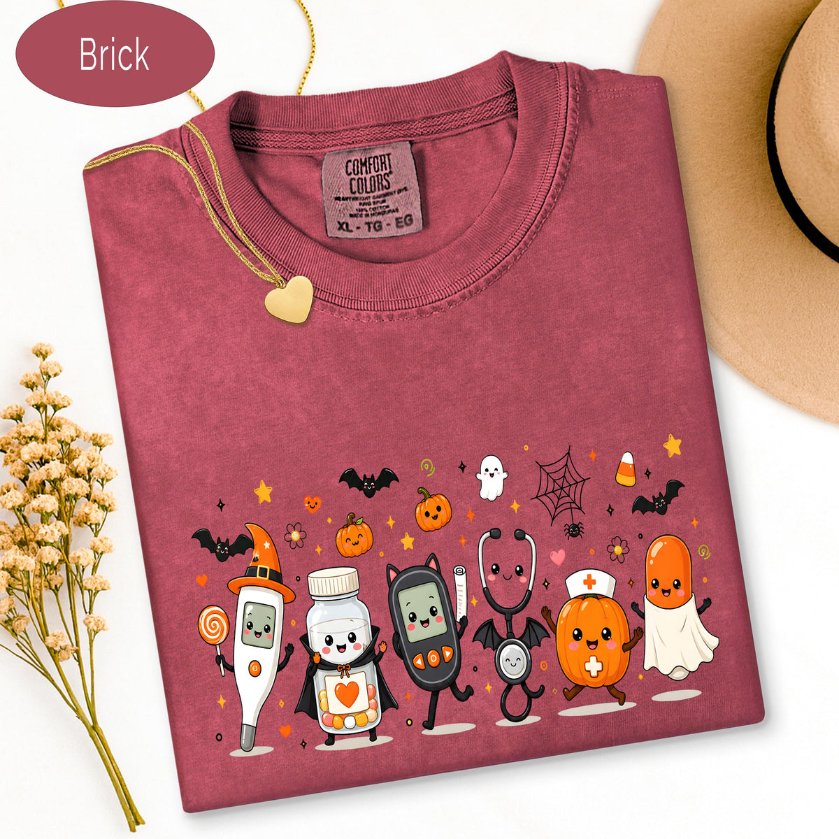 Halloween Nurse Tee, Comfort Colors Shirt, Spooky Nurse Shirt, Medical1 image 11
