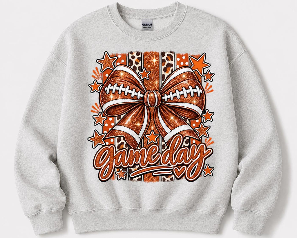 Football Mom Sweatshirt, Gildan Coquette Bow Sweatshirt, Glitter Game Day Shirt, image 9