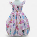 Children's dress with princess pattern on a white background