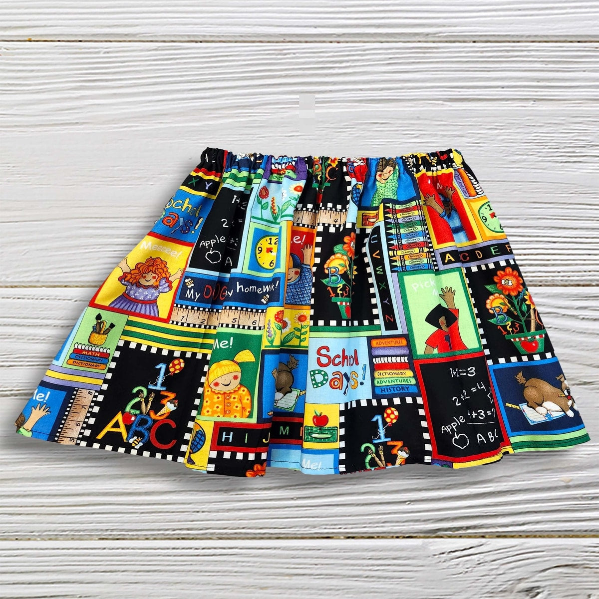 Kindergarten outfit, Back to School shirt & skirt, School outfit, Girls school s