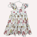 Children's dress with princess print on a white background