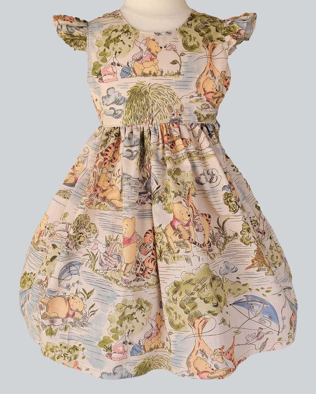 Teddy Bear Birthday Dress, Girls Party Dress, Storybook Bear Dress, Toddler Birthday Outfit, Custom Bear Dress