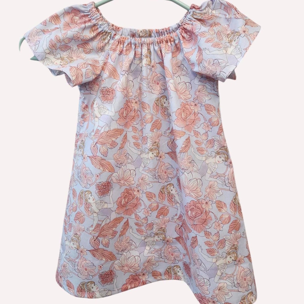 Pastel Floral Fairy Girls Dress, Lavender Flutter Sleeve Spring Dress, Boutique Toddler Birthday Dress**