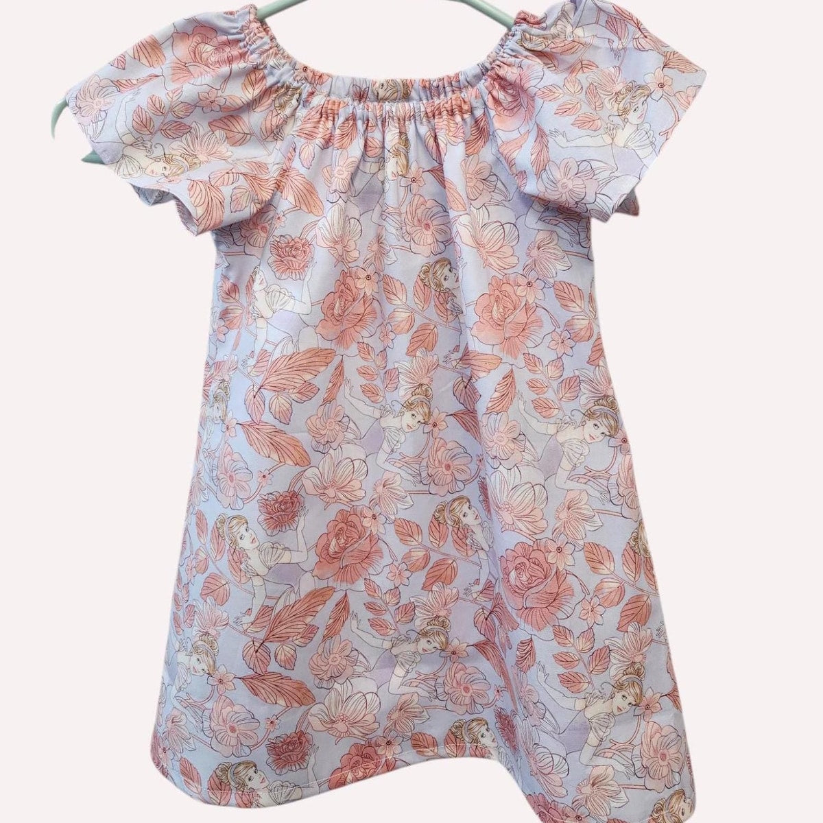 Pastel Floral Fairy Girls Dress, Lavender Flutter Sleeve Spring Dress, Boutique Toddler Birthday Dress**
