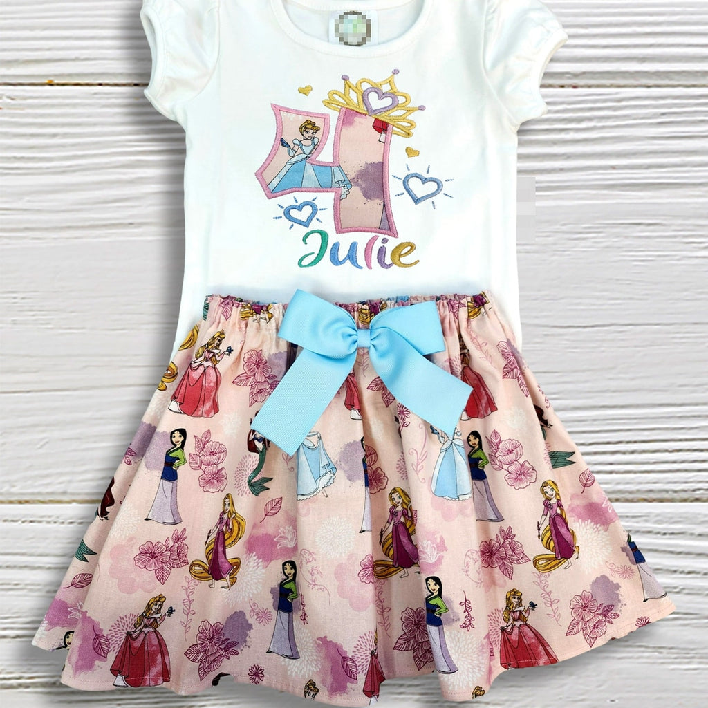 Personalized Princess Birthday outfit | Custom Name Toddler Girl Outfit