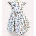 Children's dress with animal pattern on a white background
