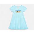 Personalized Back to School Dress, Kindergarten Girl Dress, Apple Pencil Embroidered School Dress, First Day Outfit