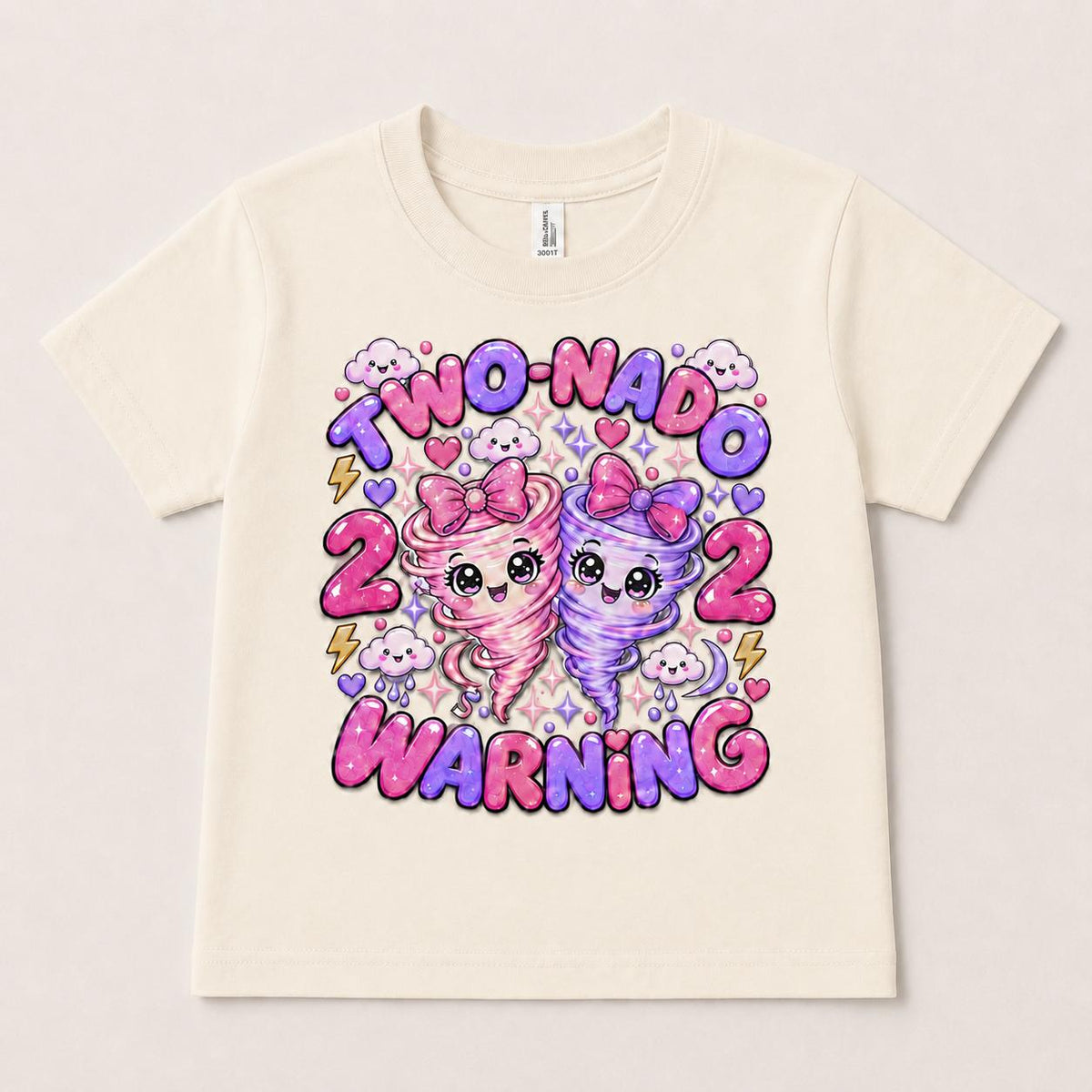 2nd Birthday Shirt, Two Nado Girl Birthday Tee, Tornado Birthday Outfit, Cute Tw image 3