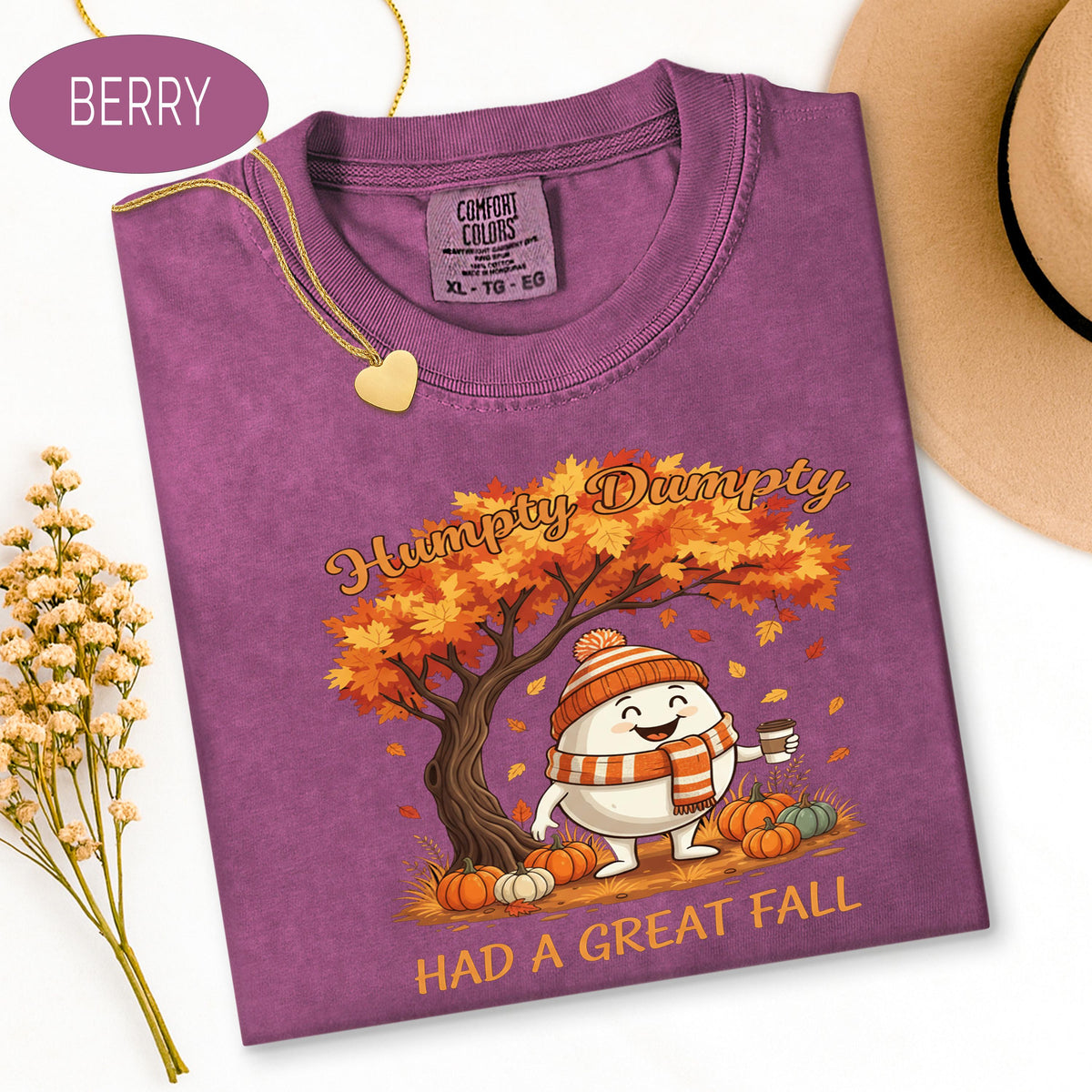 Fall Aesthetic Shirt, Humpy Dumpty Had a Great Fall Tee, Pumpkin Spice Shirt, Cu image 3