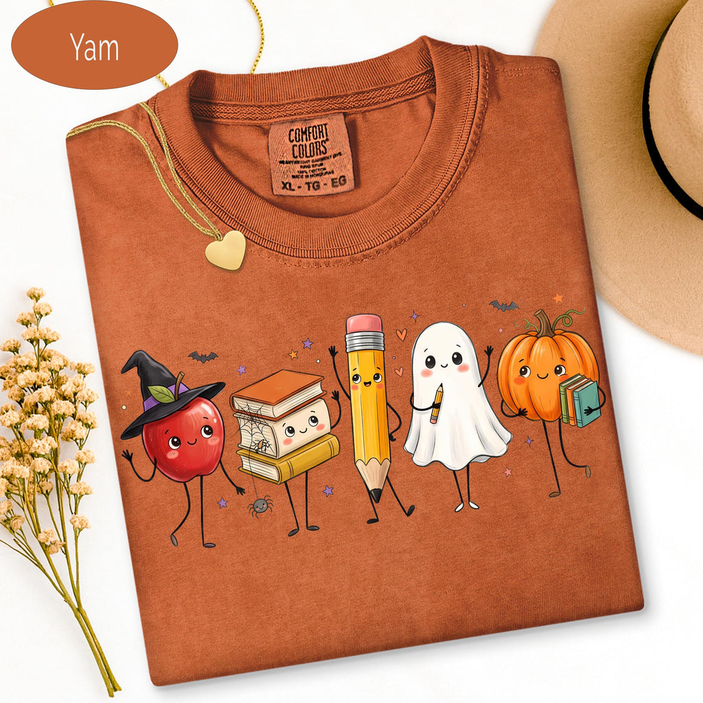Teacher Halloween Shirt, Teacher Shirt, Spooky School Graphic Tee, Fall , Ghost  image 10