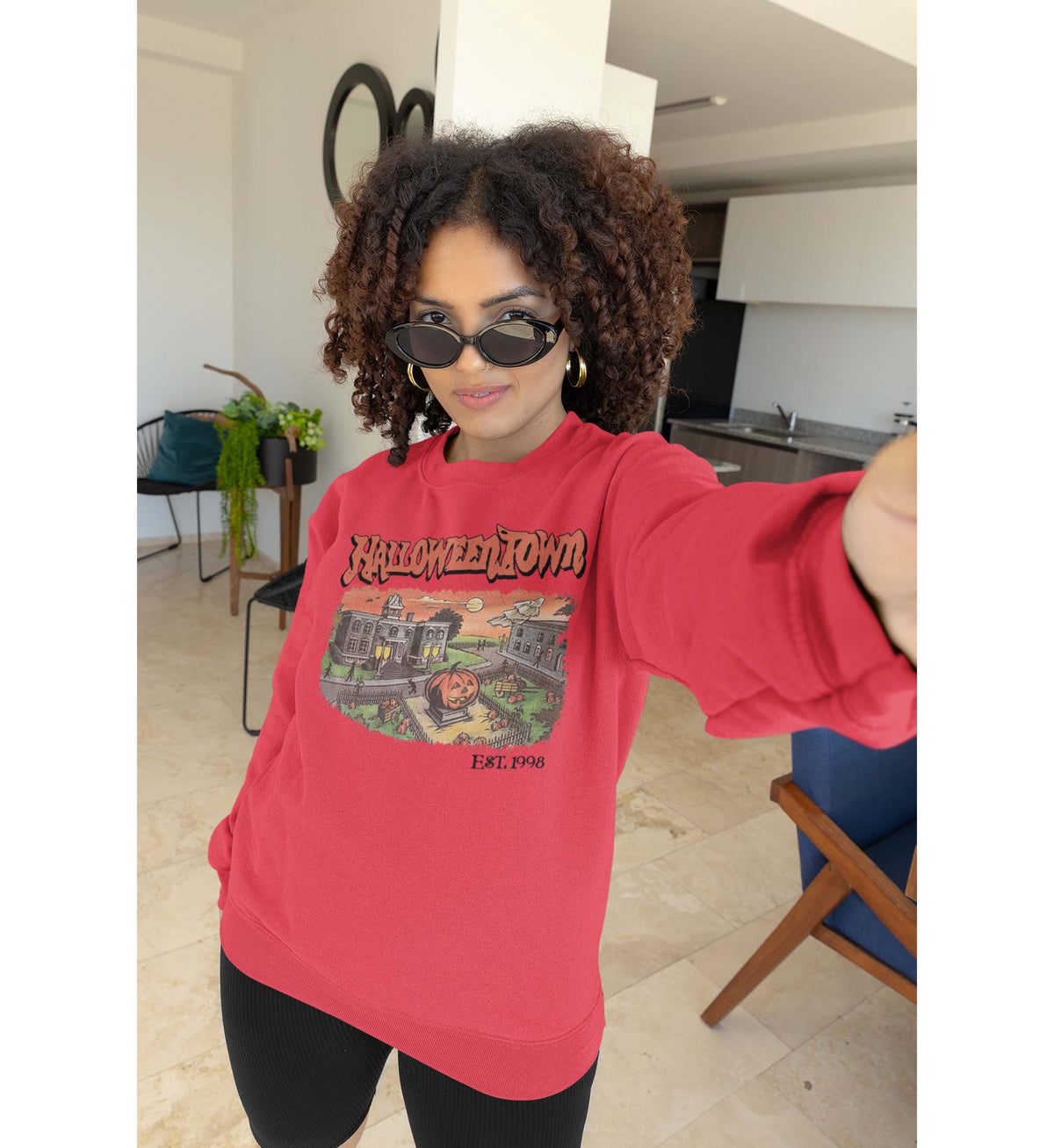 Halloweentown Est 1998 Retro Sweatshirt | Halloweentown University Fall Apparel image 2