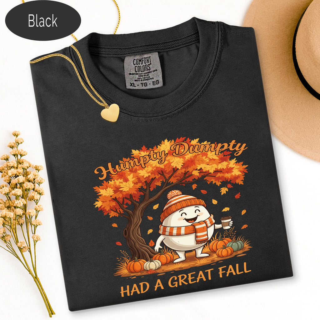 Fall Aesthetic Shirt, Humpy Dumpty Had a Great Fall Tee, Pumpkin Spice Shirt, Cu image 4