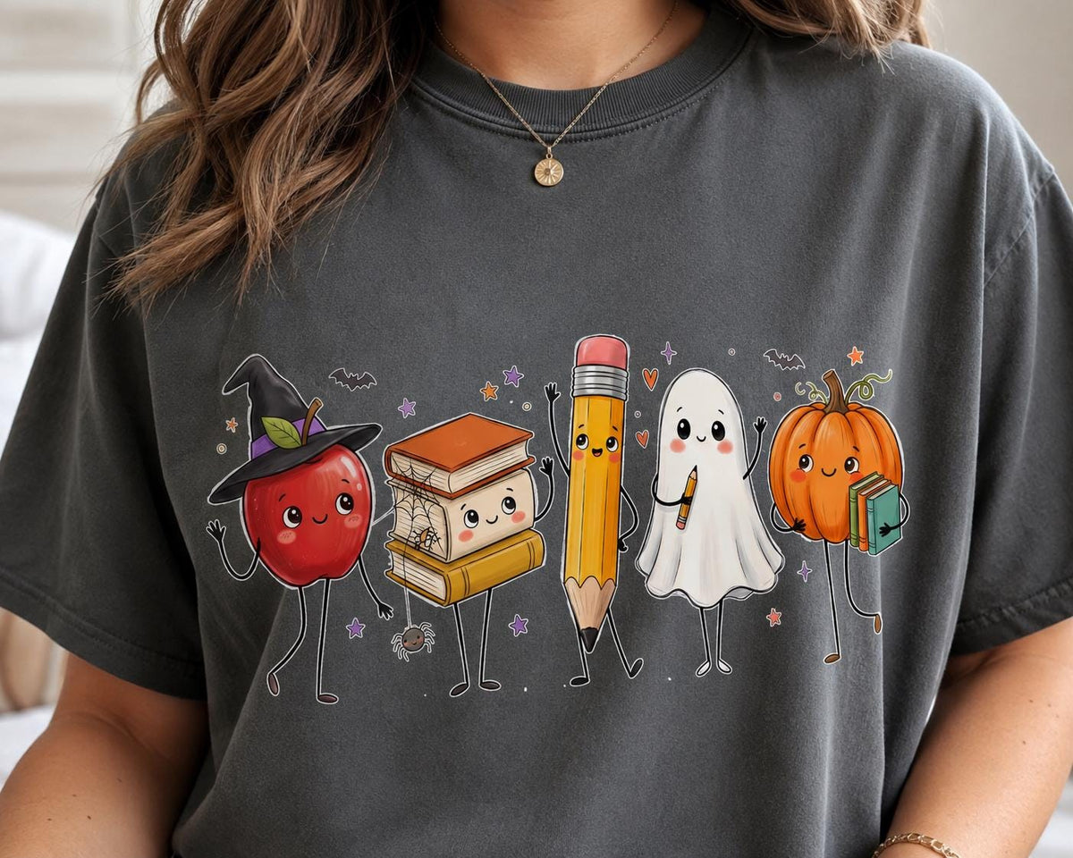 Teacher Halloween Shirt, Teacher Shirt, Spooky School Graphic Tee, Fall , Ghost  image 0