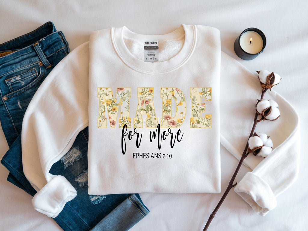 Christian Sweatshirt Made for More, Bible Verse Shirt, Jesus Christmas Gift for  image 9