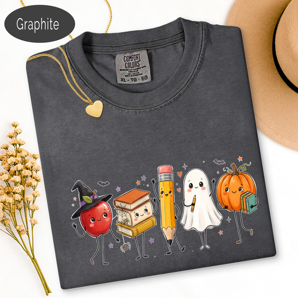 Teacher Halloween Shirt, Teacher Shirt, Spooky School Graphic Tee, Fall , Ghost  image 5