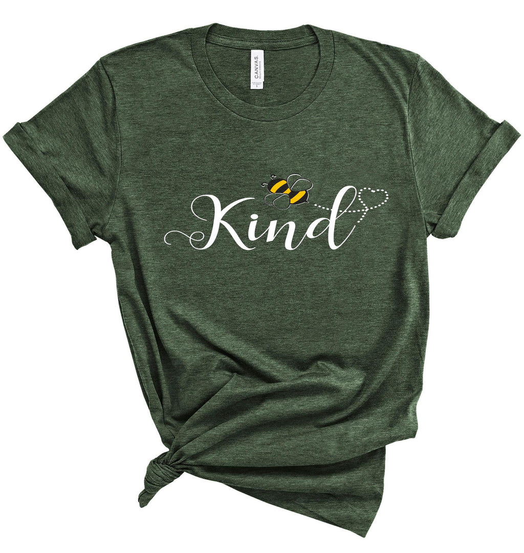 Bee Kind T-Shirt for Women - Cute Honey Bee Print - Kindness Shirt - Soft Cotton image 2
