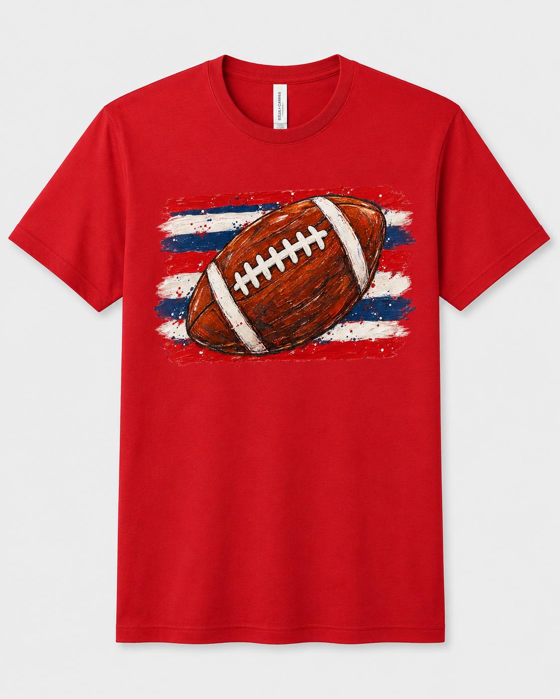 Football Shirt Game Day Tee, Distressed Sports Graphic, Kids Football Tee, Adult image 2