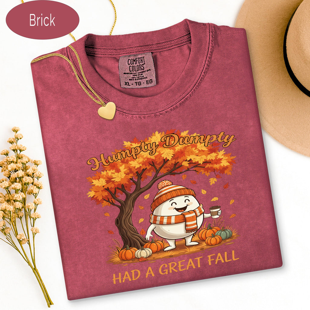 Fall Aesthetic Shirt, Humpy Dumpty Had a Great Fall Tee, Pumpkin Spice Shirt, Cu image 5