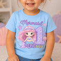 Mermaid 1st Birthday Shirt, Girls First Birthday Tee, ONEderful Mermaid Birthday image 0