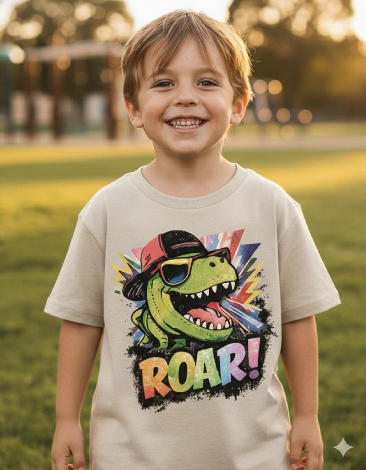 Cool T-Rex Toddler Shirt with Sunglasses | Retro Style Dinosaur Graphic Tee for  image 1