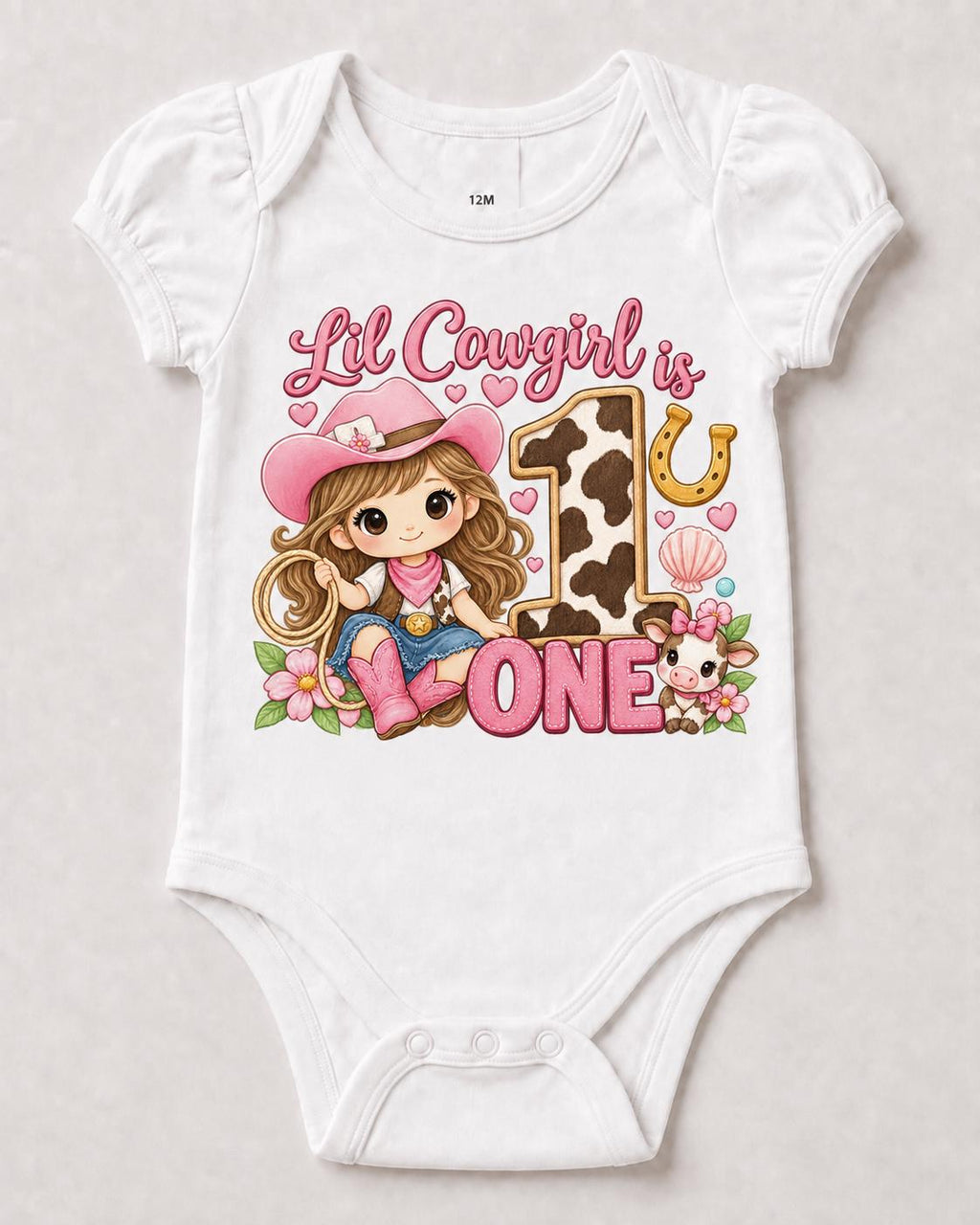 Cowgirl 1st Birthday Shirt, Lil Cowgirl is One Tee, Western First Birthday Outfi image 5