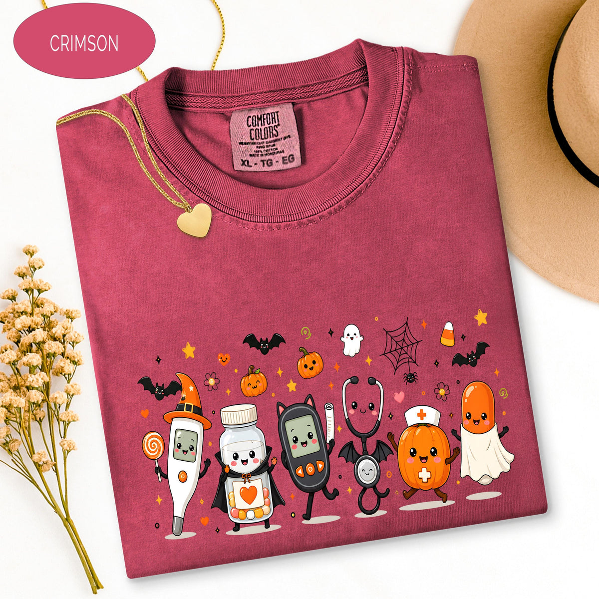 Halloween Nurse Tee, Comfort Colors Shirt, Spooky Nurse Shirt, Medical1 image 5