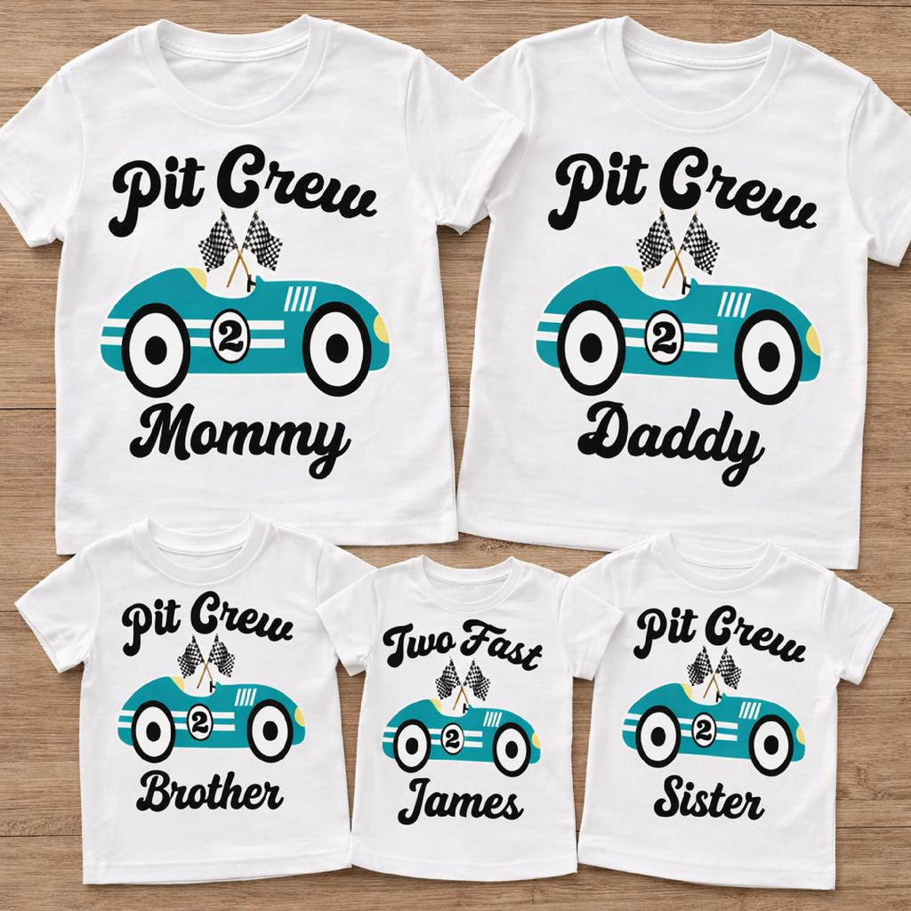 Two Fast Birthday Shirt, Race Car 2nd Birthday Tee, Toddler Racing Outfit image 5
