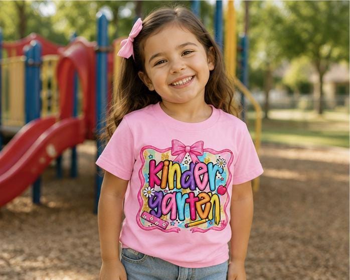 Kindergarten Shirt, First Day of School Tee, Back to School Shirt, Girls School  image 3