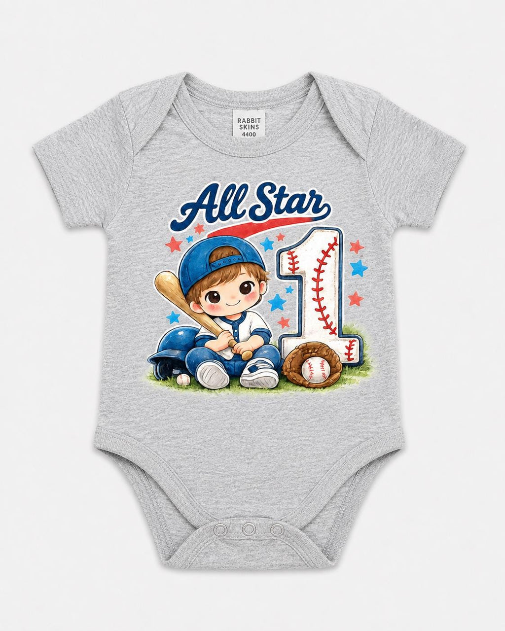 1st Birthday Baseball Shirt, All Star One Toddler Tee, Boys First Birthday Baseb image 2