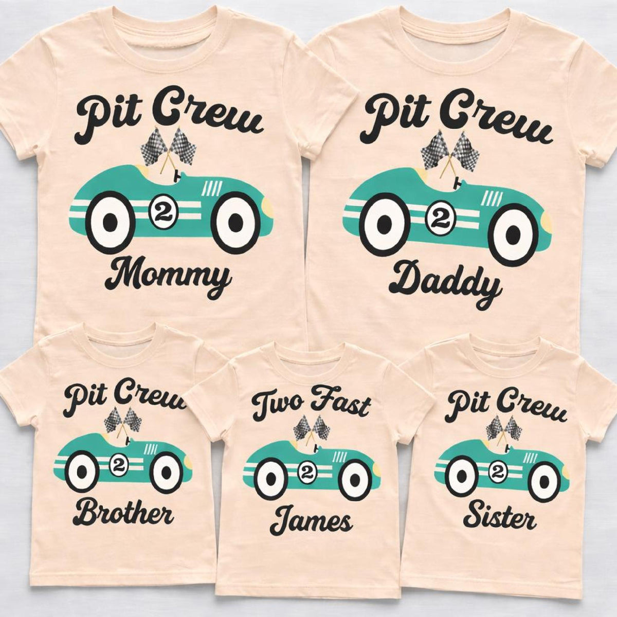 Two Fast Birthday Shirt, Race Car 2nd Birthday Tee, Toddler Racing Outfit image 4