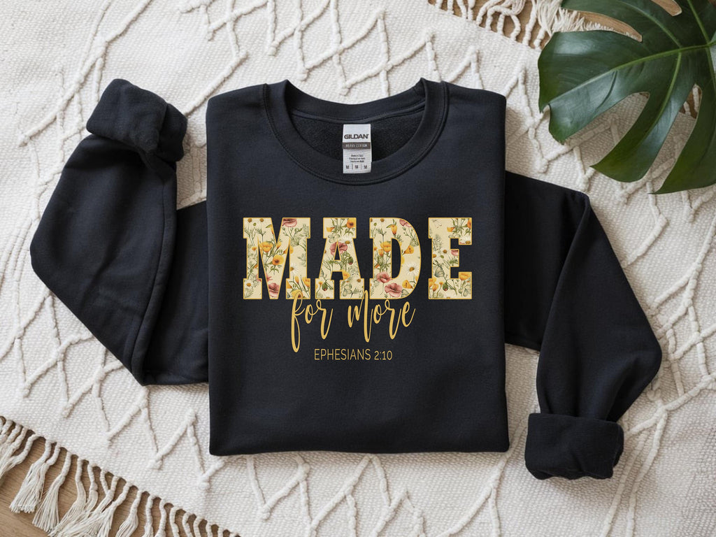 Christian Sweatshirt Made for More, Bible Verse Shirt, Jesus Christmas Gift for  image 10