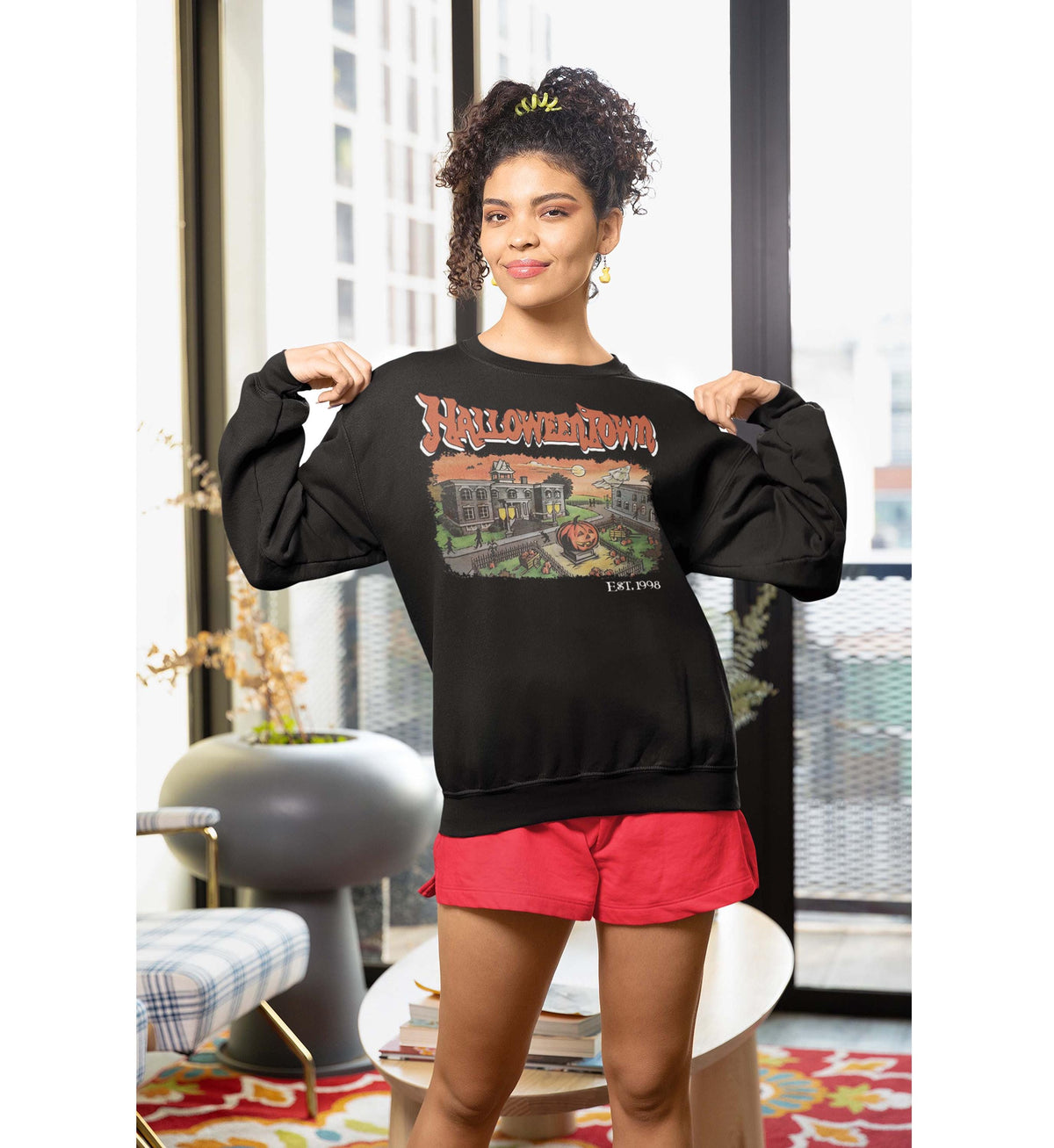 Halloweentown Est 1998 Retro Sweatshirt | Halloweentown University Fall Apparel image 4