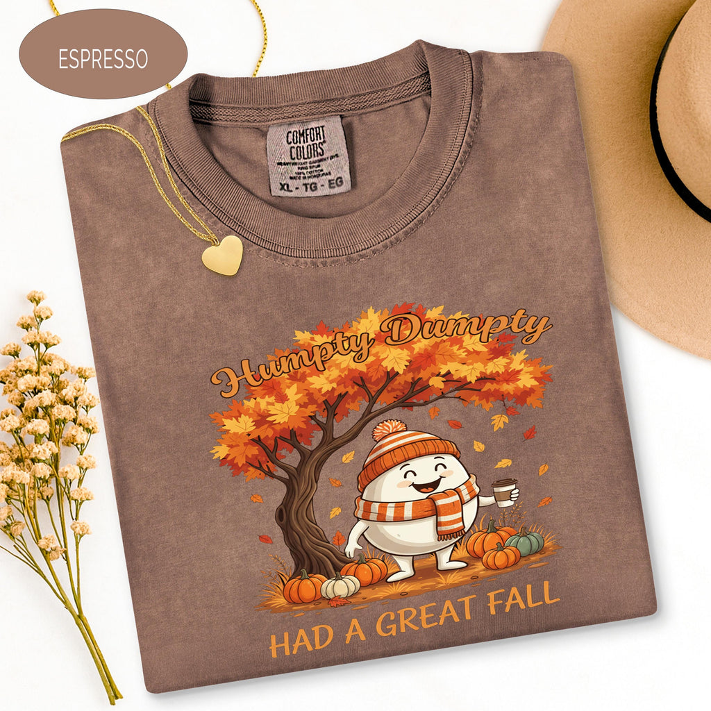 Fall Aesthetic Shirt, Humpy Dumpty Had a Great Fall Tee, Pumpkin Spice Shirt, Cu image 9