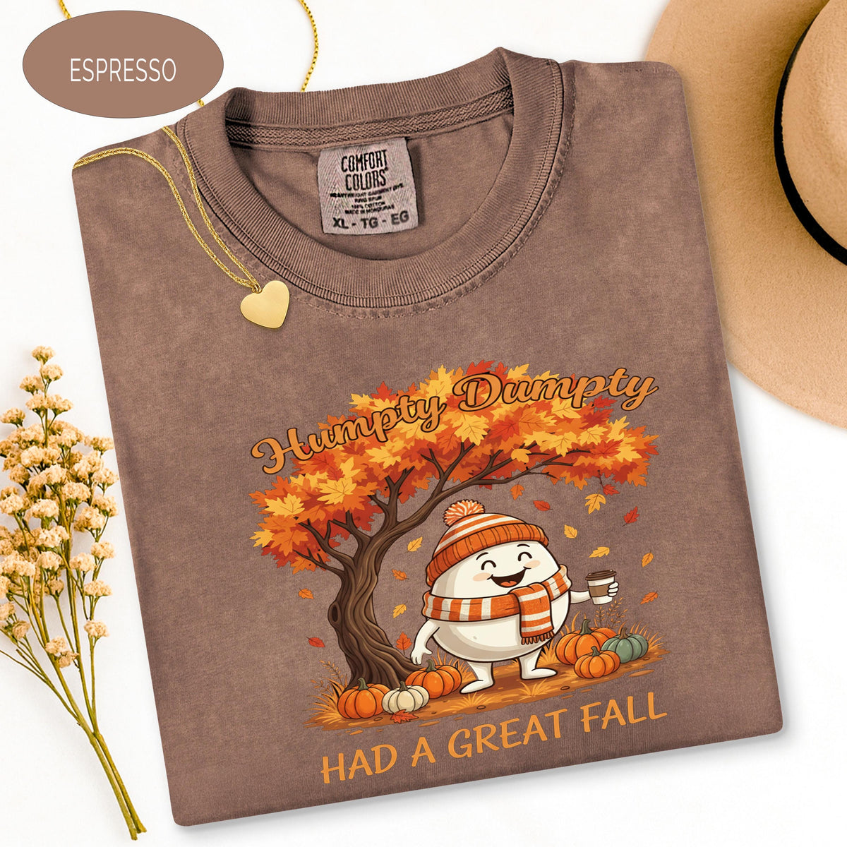 Fall Aesthetic Shirt, Humpy Dumpty Had a Great Fall Tee, Pumpkin Spice Shirt, Cu image 9