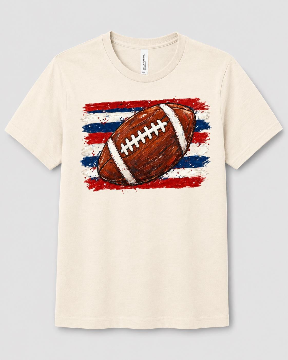 Football Shirt Game Day Tee, Distressed Sports Graphic, Kids Football Tee, Adult image 3