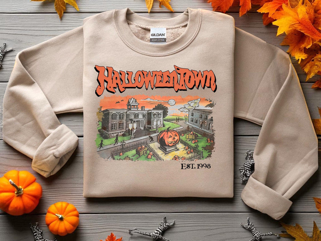 Halloweentown Est 1998 Retro Sweatshirt | Halloweentown University Fall Apparel image 0