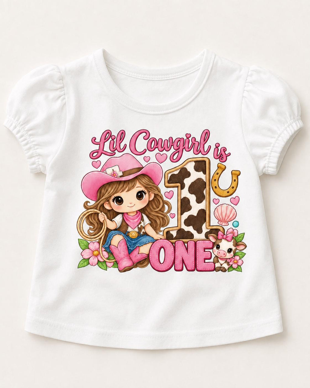 Cowgirl 1st Birthday Shirt, Lil Cowgirl is One Tee, Western First Birthday Outfi image 4