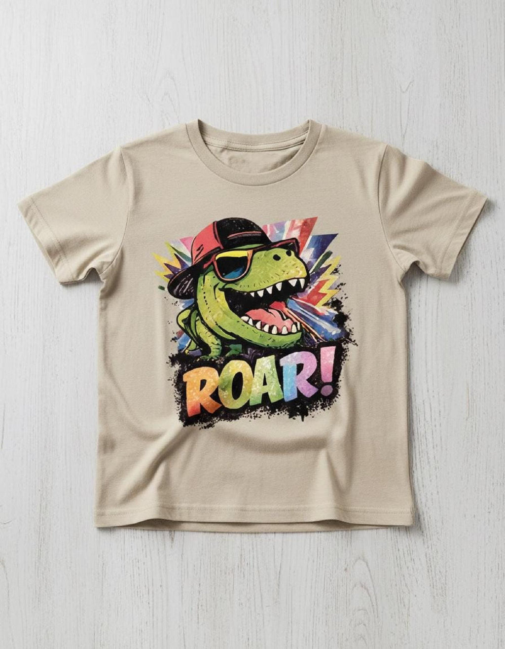Cool T-Rex Toddler Shirt with Sunglasses | Retro Style Dinosaur Graphic Tee for  image 7