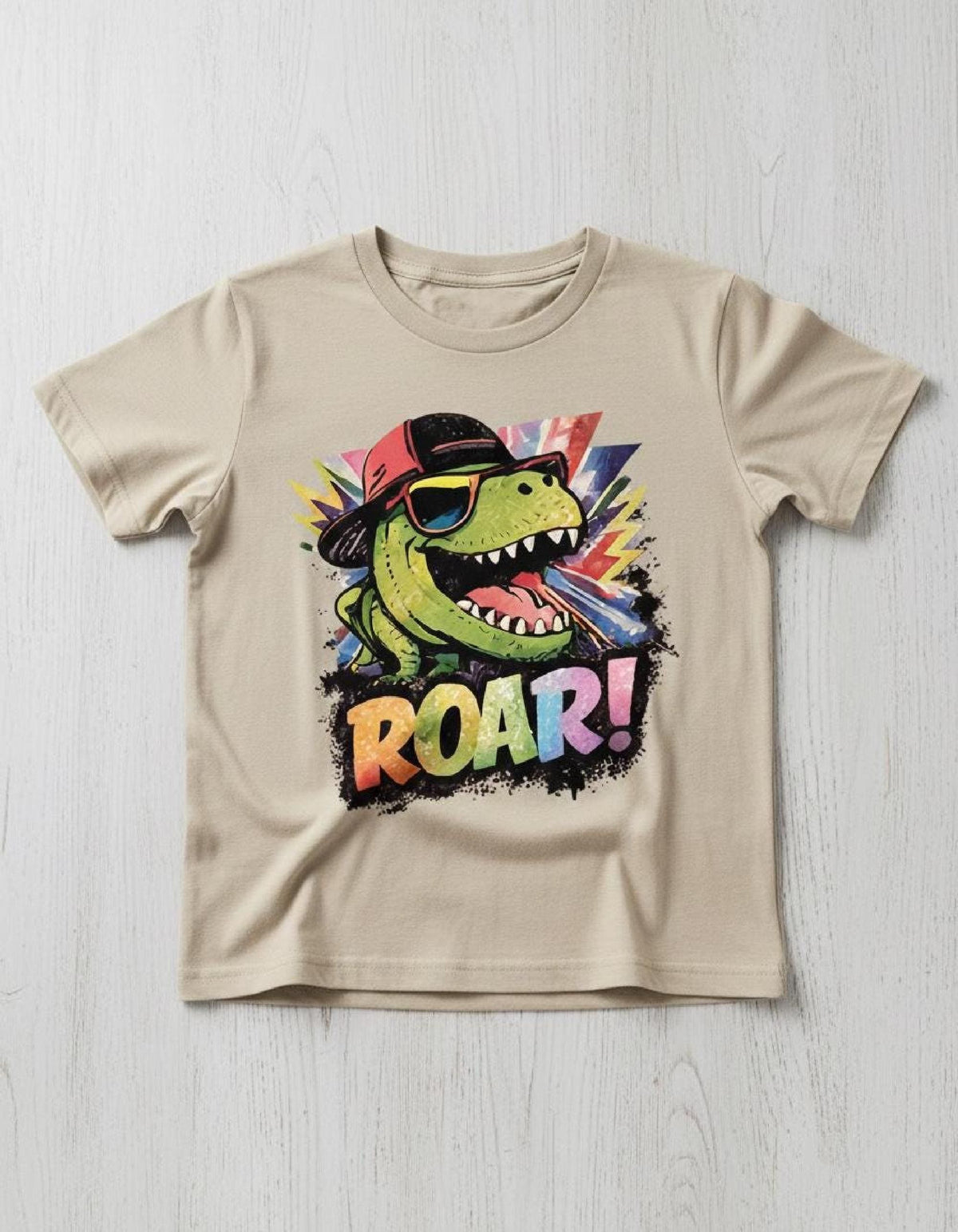 Cool T-Rex Toddler Shirt with Sunglasses | Retro Style Dinosaur Graphic Tee for  image 7