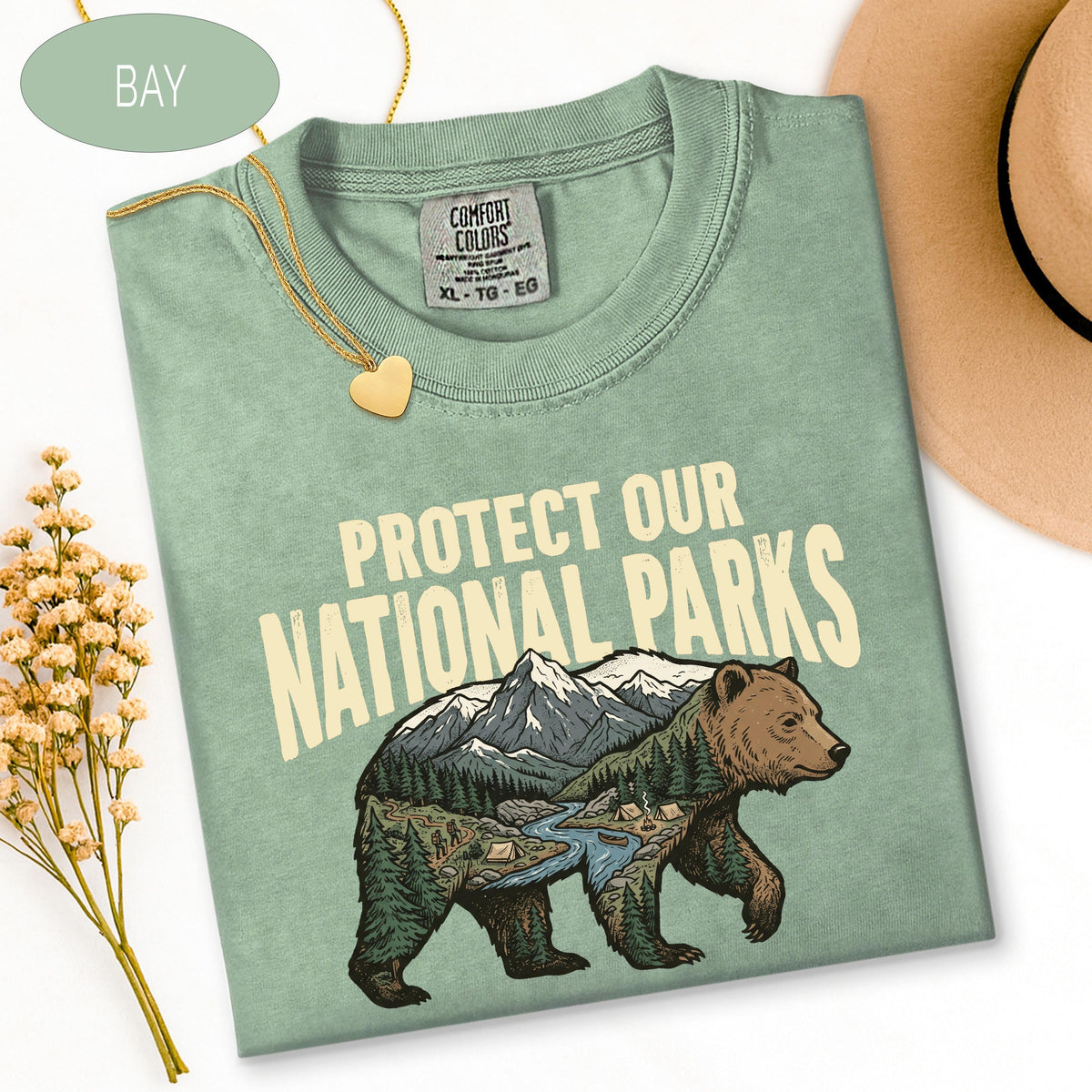 National Parks Bear Shirt, Comfort Colors Wildlife Tee, Vintage Wildlife Nature  image 4