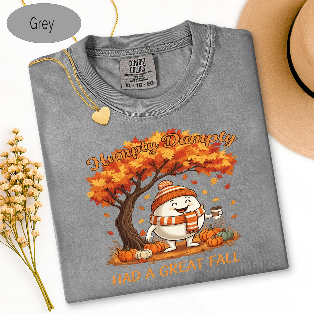 Fall Aesthetic Shirt, Humpy Dumpty Had a Great Fall Tee, Pumpkin Spice Shirt, Cu image 11
