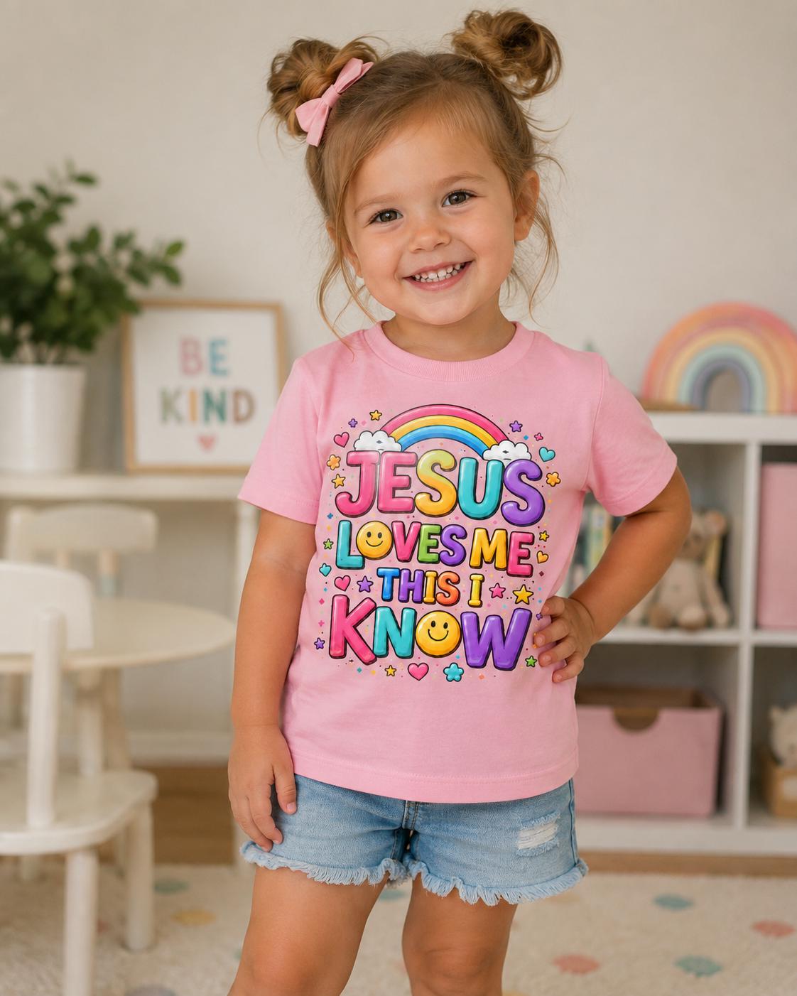 Jesus Loves Me Toddler Shirt, Christian Kids Shirt, Bible School Toddler Tee, Tr image 0