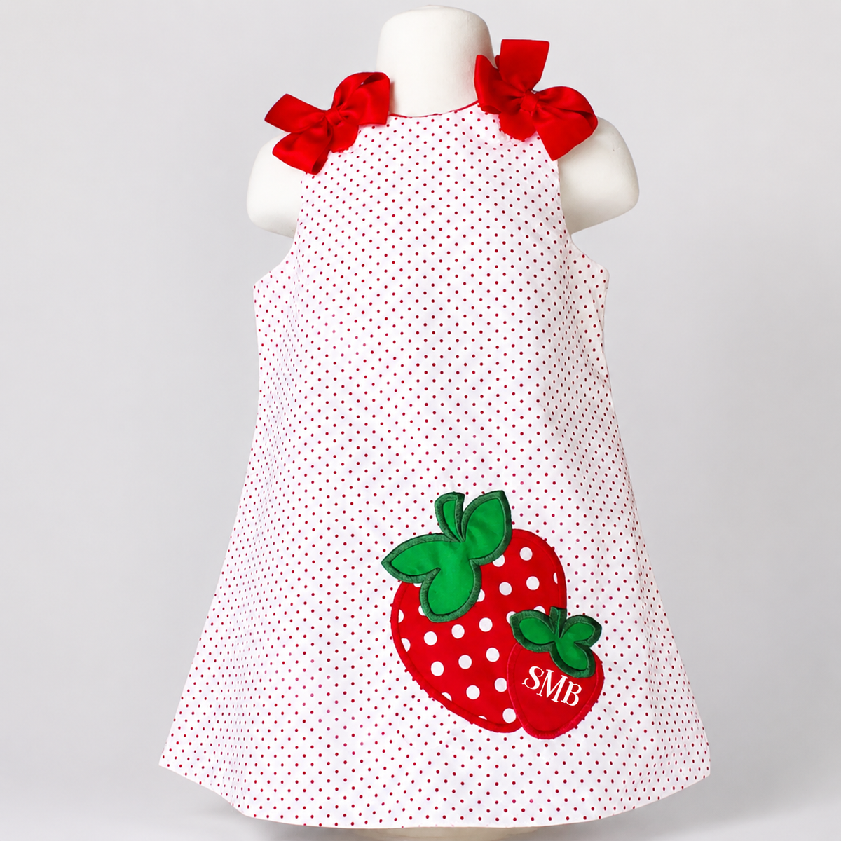 Strawberry embroidered dress - Personalized Strawberry girl dress - Jumper dress